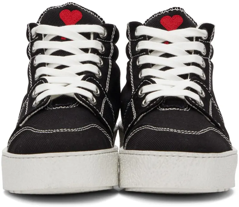 AMI Alexandre Mattiussi Black Ami de Cœur High 001 Black (A21S402.610)