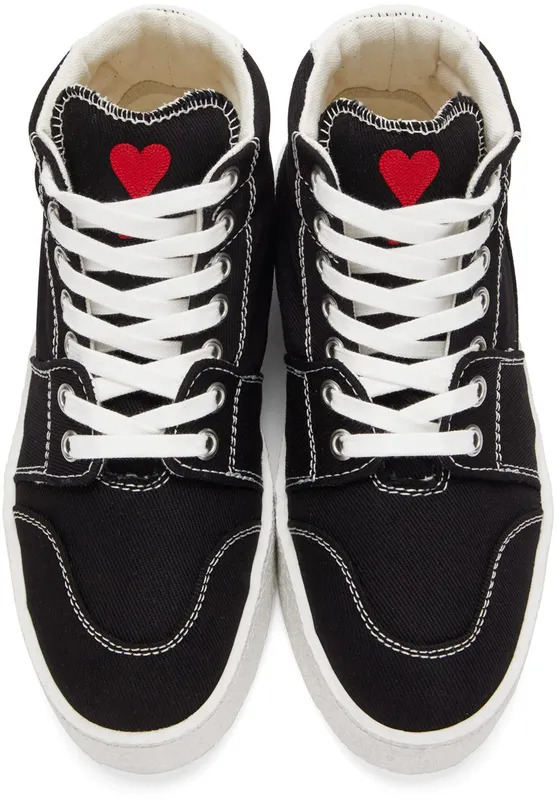 AMI Alexandre Mattiussi Black Ami de Cœur High 001 Black (A21S402.610)