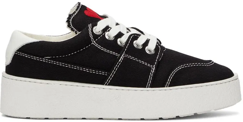AMI Alexandre Mattiussi Black Ami de Cœur Low NOIR/001 (A21S400.610)