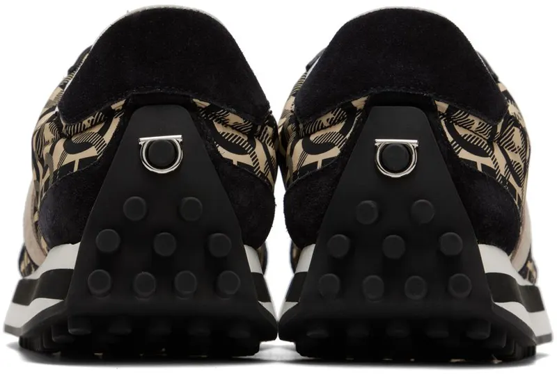 Salvatore Ferragamo Black & Beige Monogram NERO BEIGE/NERO (756556 020912007)