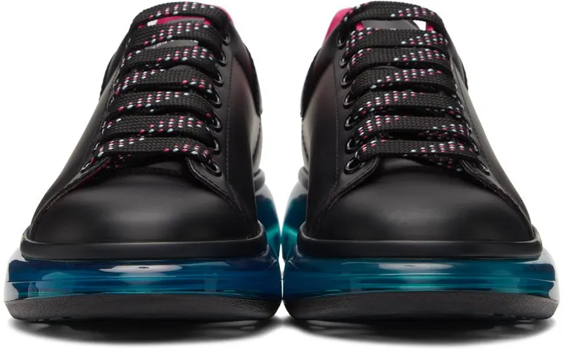 Alexander McQueen Black & Blue Clear Sole Oversized 1350 BLK/AR.BL./MA./ (662657WHYBY)