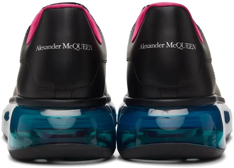 Alexander McQueen Black & Blue Clear Sole Oversized 1350 BLK/AR.BL./MA./ (662657WHYBY)