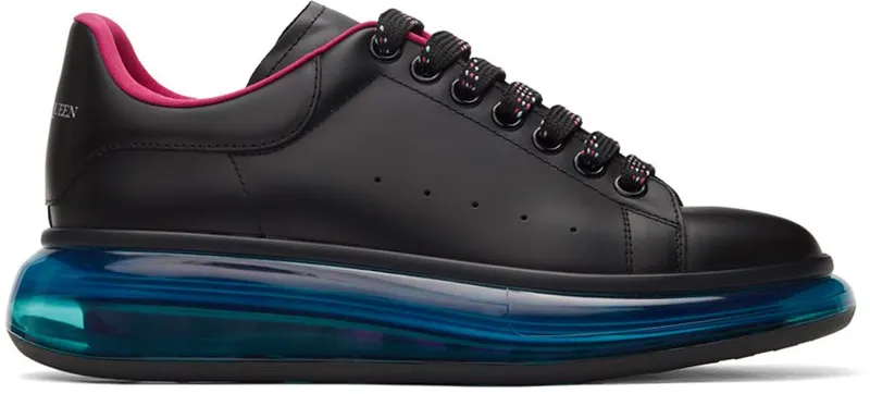 Alexander McQueen Black & Blue Clear Sole Oversized 1350 BLK/AR.BL./MA./ (662657WHYBY)