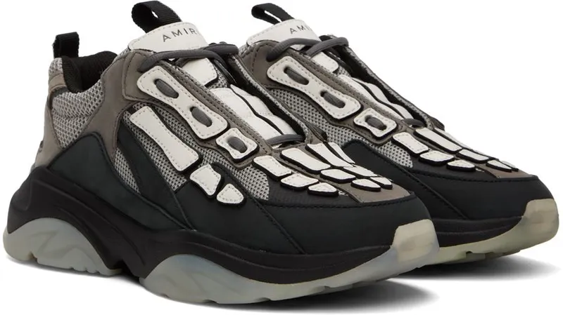 AMIRI Black & Gray Bone Runner BLACK / GREY-NUBUCK/ (AW22MFS001)