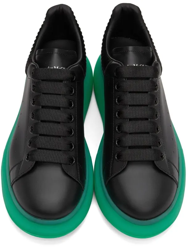Alexander McQueen Black & Green Oversized 1455 BLACK/BLK/GREEN (682397WIB94)