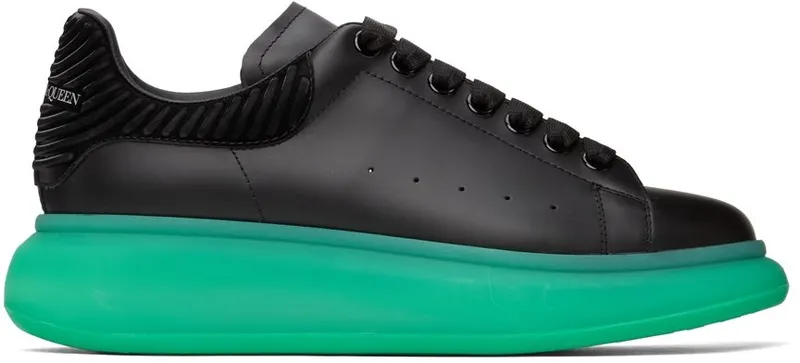 Alexander McQueen Black & Green Oversized 1455 BLACK/BLK/GREEN (682397WIB94)