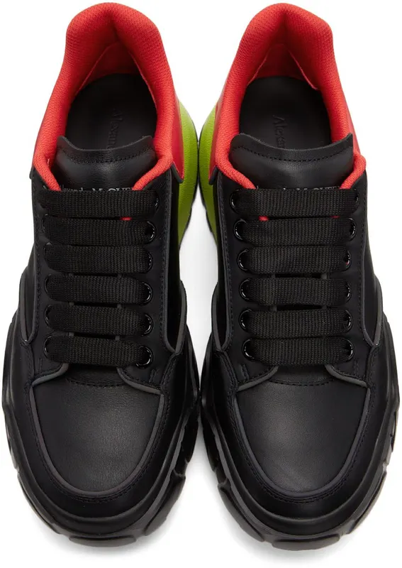 Alexander McQueen Black & Red Mousse 1037 BLACK/LUST RED/ (682810WIAMA)