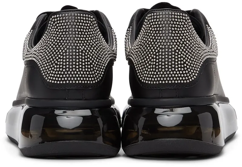 Alexander McQueen Black & Silver Studded Oversized 1182 BLACK/SILVER/FU (645873WHZ4Q)