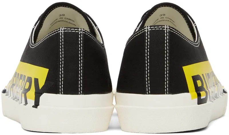 Burberry Black & Yellow Gabardine Larkhall BLACK (8038347)