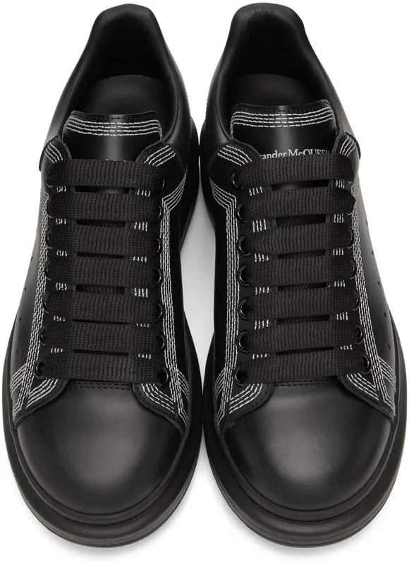 Alexander McQueen Black Contrast Oversized 1081 BLACK/SILVER (662639WIA4V)