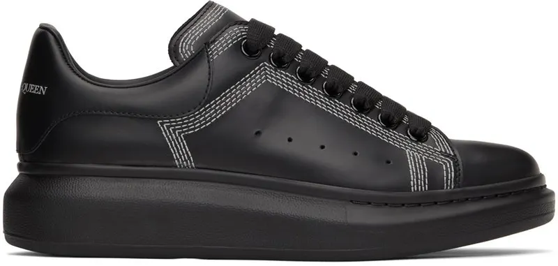 Alexander McQueen Black Contrast Oversized 1081 BLACK/SILVER (662639WIA4V)