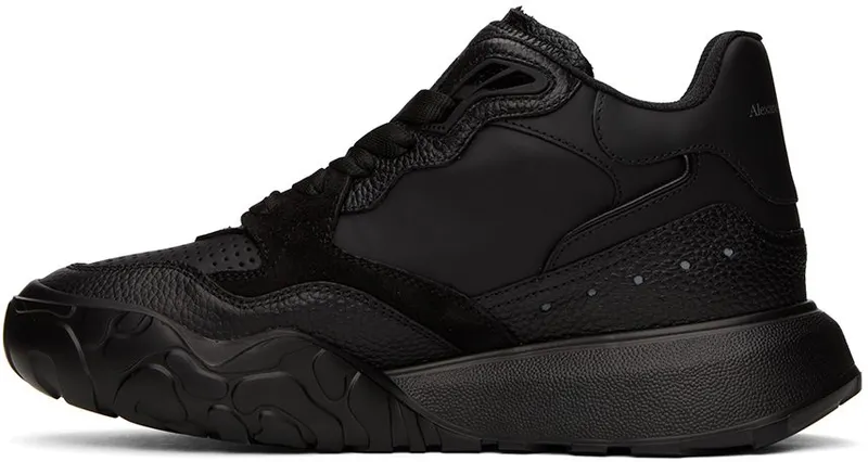 Alexander McQueen Black Court Mid 1081 BLACK/SILVER (705121WICDE)