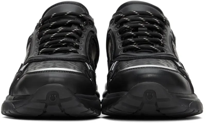 Salvatore Ferragamo Black Gancini NERO/NERO/ARGENTO (748830 20550)