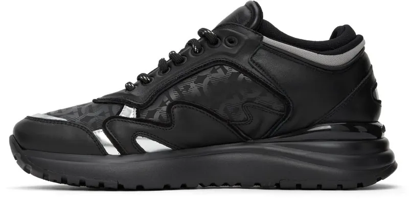 Salvatore Ferragamo Black Gancini NERO/NERO/ARGENTO (748830 20550)