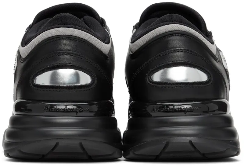 Salvatore Ferragamo Black Gancini NERO/NERO/ARGENTO (748830 20550)
