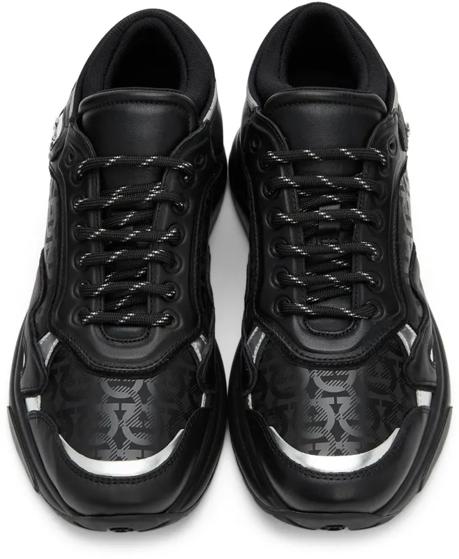 Salvatore Ferragamo Black Gancini NERO/NERO/ARGENTO (748830 20550)
