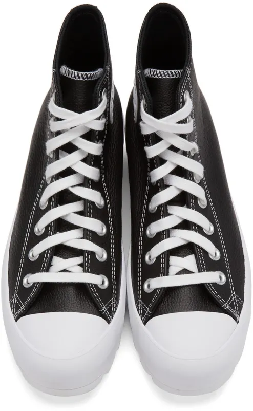 Converse Black Leather Lugged Chuck Taylor All Star High Black (567164C)