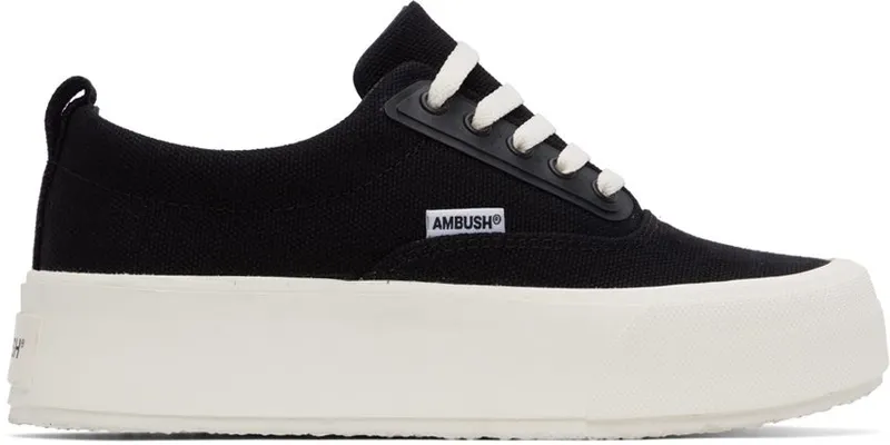 AMBUSH Black Low Vulcanized Black White (BWIA005F22FAB0011001)