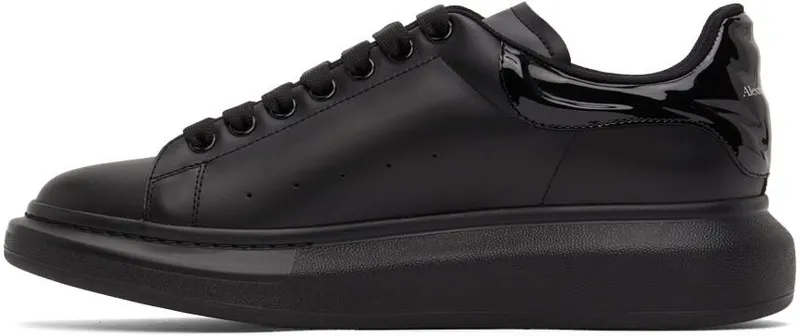 Alexander McQueen Black Patent Oversized 1000 BLACK/BLACK (682399WIB91)