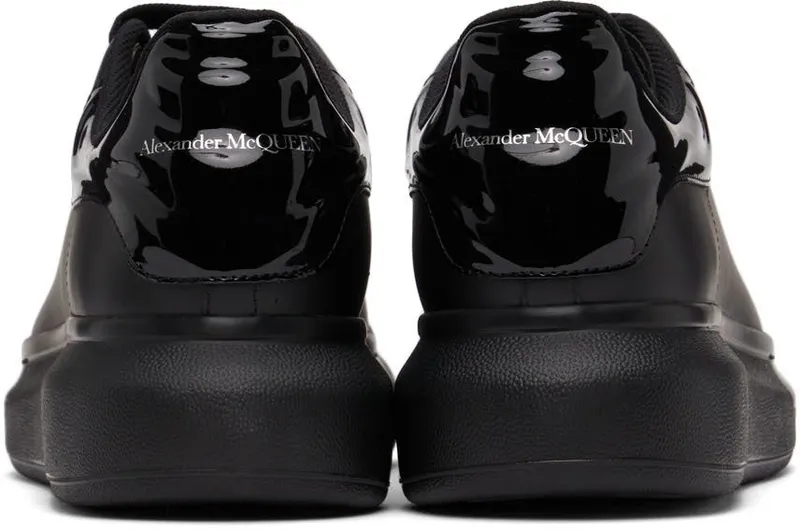 Alexander McQueen Black Patent Oversized 1000 BLACK/BLACK (682399WIB91)