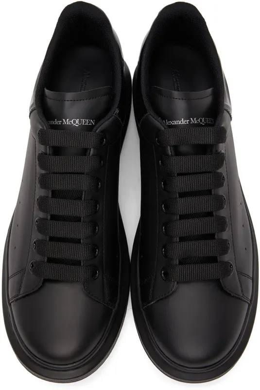 Alexander McQueen Black Patent Oversized 1000 BLACK/BLACK (682399WIB91)