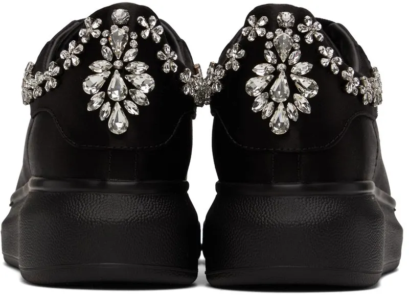 Alexander McQueen Black Silk Oversized 1081 Black/Silver (701166W4SBA)