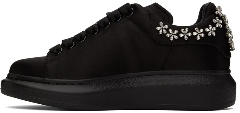 Alexander McQueen Black Silk Oversized 1081 Black/Silver (701166W4SBA)