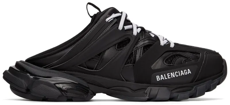Balenciaga Black Track Mules 1000 BLACK (653814-W3DA3-1000)