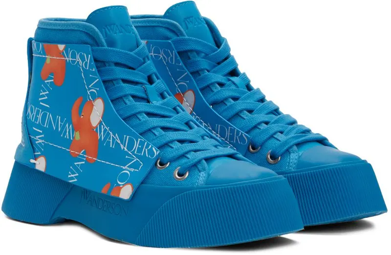 JW Anderson Blue Layered High-Top 420 BLUE (ANW37000A 16191)