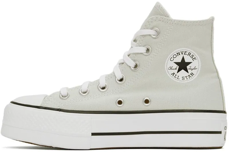 Converse Green Chuck Taylor All Star Platform Hi Light Silver/Black/W (572720C)