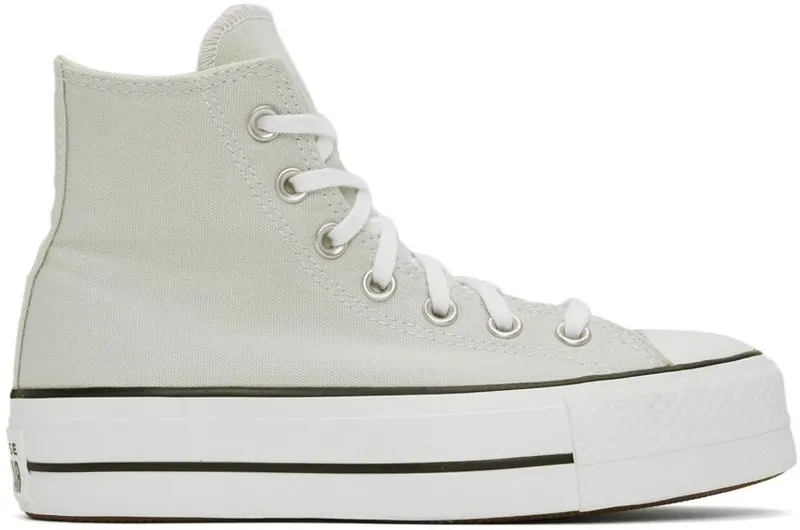 Converse Green Chuck Taylor All Star Platform Hi Light Silver/Black/W (572720C)