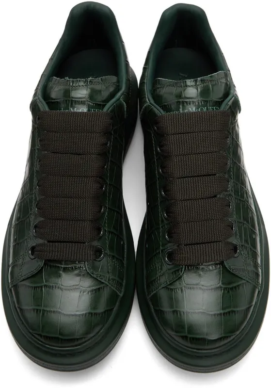 Alexander McQueen Green Croc Oversized 3127 DA.FOR.GR./DA.F (553680WIAX1)