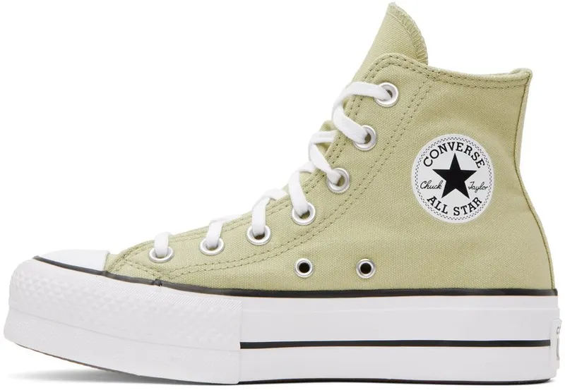 Converse Green CTAS Lift Hi Platform Olive Aura/White/Bla (A03386C)