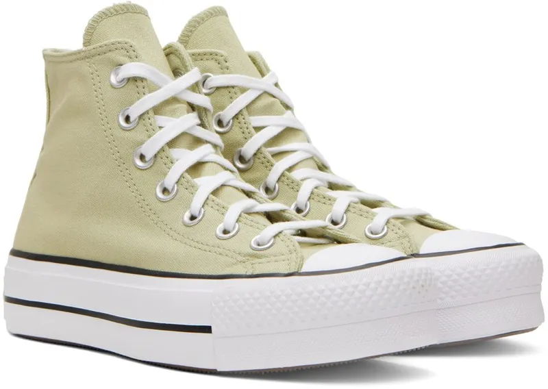 Converse Green CTAS Lift Hi Platform Olive Aura/White/Bla (A03386C)