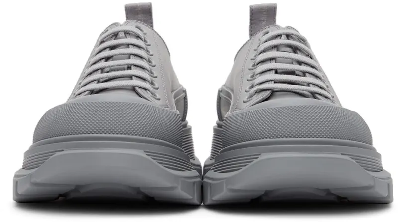 Alexander McQueen Grey Driver Tread Slick Low 1911 MELANGE/SILVER (627225WIB81)