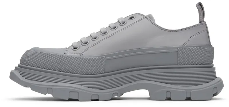 Alexander McQueen Grey Driver Tread Slick Low 1911 MELANGE/SILVER (627225WIB81)