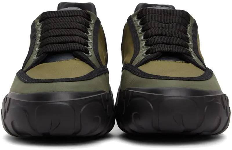Alexander McQueen Khaki & Burgundy Court 3299 KHA./CH.B./MI.B (682813W4RQ5)