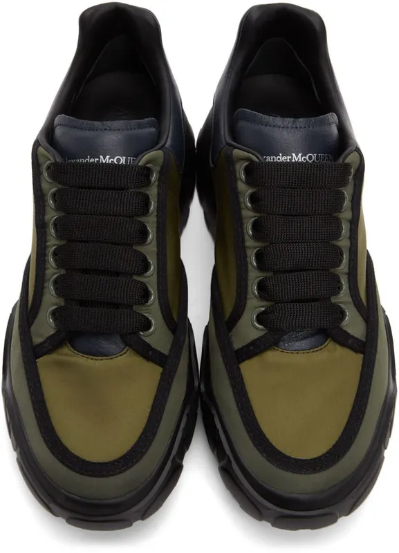 Alexander McQueen Khaki & Burgundy Court 3299 KHA./CH.B./MI.B (682813W4RQ5)