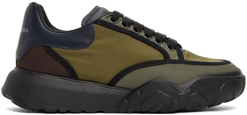 Alexander McQueen Khaki & Burgundy Court 3299 KHA./CH.B./MI.B (682813W4RQ5)