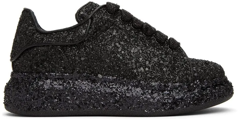 Alexander McQueen Kids Black All Over Glitter 1000 Black/Black (710103W4JF8)
