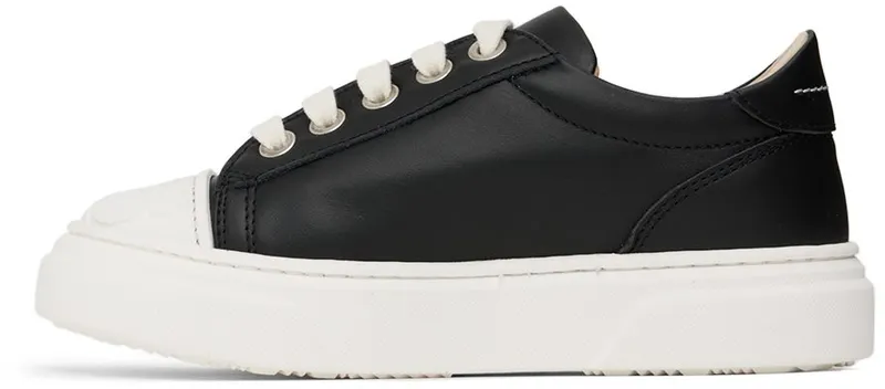 MM6 Maison Margiela Kids Black Lace-Up 4 Black/ White (72064)