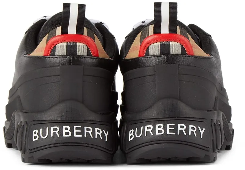 Burberry Kids Black Leather Vintage Check BLACK (8043652)