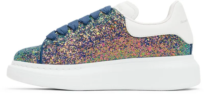 Alexander McQueen Kids Multicolor Glitter Oversized 3138 Gre.Ag./White/P (681605W4MC4)