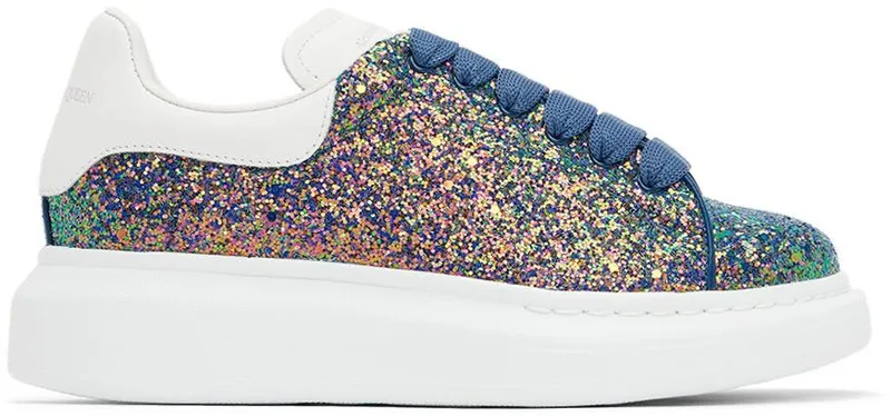 Alexander McQueen Kids Multicolor Glitter Oversized 3138 Gre.Ag./White/P (681605W4MC4)