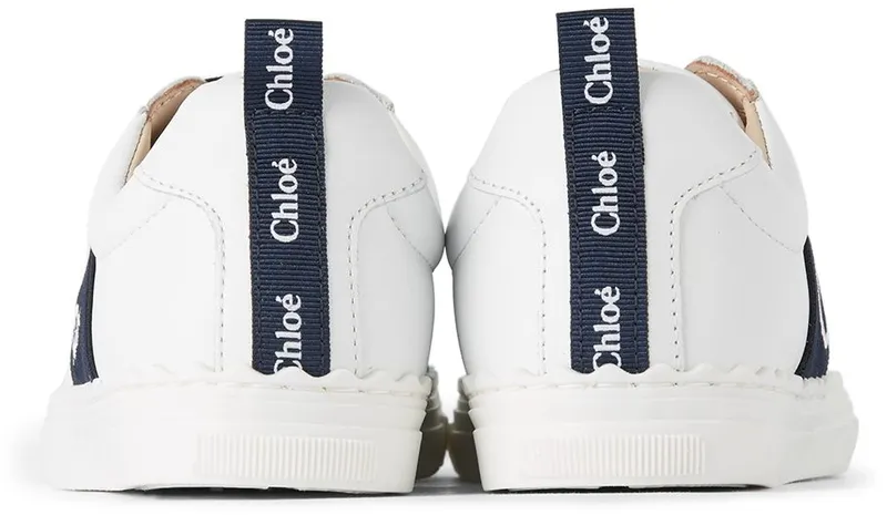 Chloé Kids White Leather Lauren 117 Offwhit (C19143)
