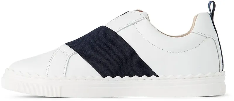 Chloé Kids White Leather Lauren 117 Offwhit (C19143)