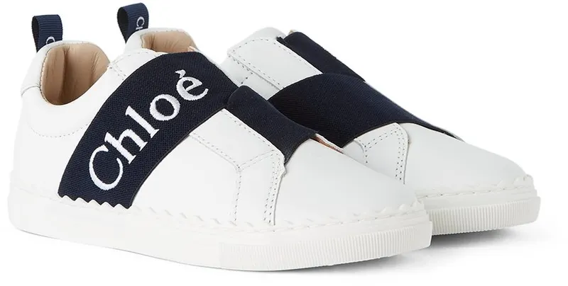 Chloé Kids White Leather Lauren 117 Offwhit (C19143)