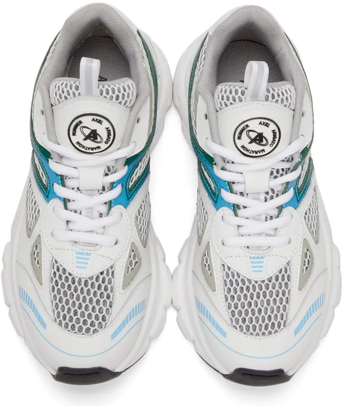 Axel Arigato Marathon Runner Leather & Mesh White/Green/Blue (93127)