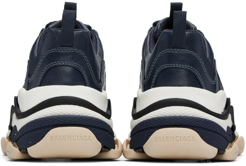 Balenciaga Navy Triple S Low Top 4197 (536737-W2FAD-4197)