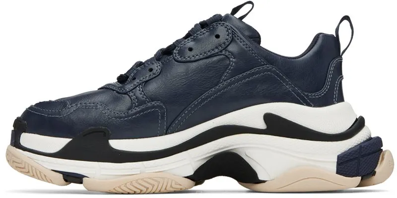 Balenciaga Navy Triple S Low Top 4197 (536737-W2FAD-4197)